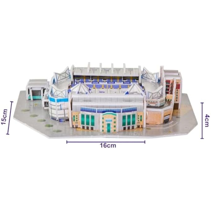 3D STADIUM PUZZLE CHELSEA STAMFORD BRIDGE MINI UNIQUE & COLLECTIBLE MODEL ASSEMBLY BUILDING KIT FOR KIDS & ADULTS 45PCS - Image 4